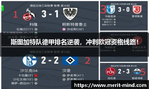 斯图加特队德甲排名逆袭，冲刺欧冠资格线路！